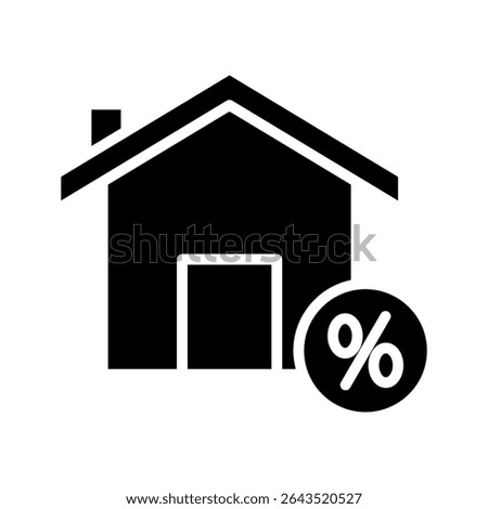 Property tax icon. Simple design. Outline and black vector. Isolated on white background.