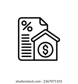 Property Taxes icon in vector. Illustration