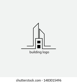 property tower building logo vector design illustration. Architect Construction Idea