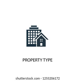 Property Type Icon. Simple Element Illustration. Property Type Concept Symbol Design. Can Be Used For Web And Mobile.