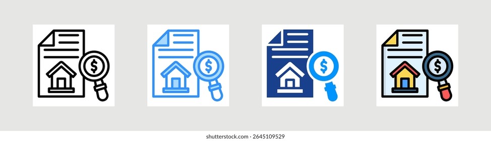 Conjunto de Colecciones de íconos de valoración de propiedades Estilo múltiple