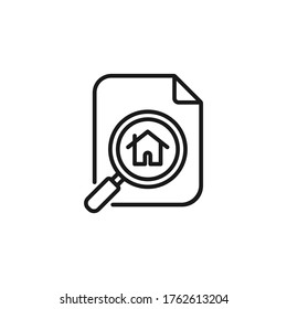 Property Valuation Icon Design Isolated On White Background. Vector Illustration