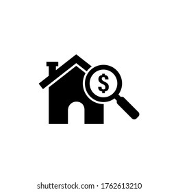 Property Valuation Icon Design Isolated On White Background. Vector Illustration