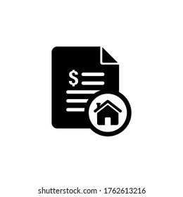 Property Valuation Icon Design Isolated On White Background. Vector Illustration