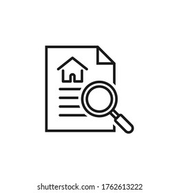 Property Valuation Icon Design Isolated On White Background. Vector Illustration