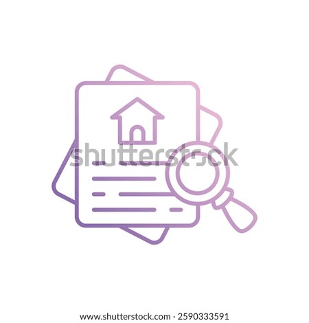 Property Valuation icon vector stock illustration