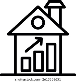 Property Value Chart Line Vector Icon Design
