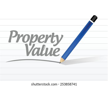property value message sign illustration design over a white background