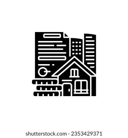 property vector icon. real estate icon solid style. perfect use for logo, presentation, website, and more. simple modern icon design glyph style