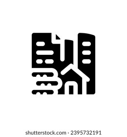 property vector icon. real estate icon solid style. perfect use for logo, presentation, website, and more. simple modern icon design glyph style