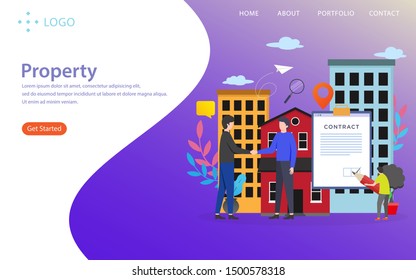 property vector illustration concept, can use for, landing page, template, ui, web, mobile app, poster, banner, flyer