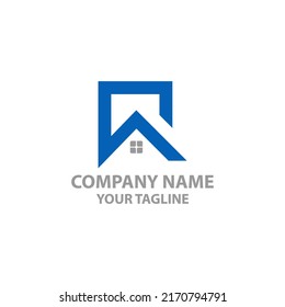 Property Vector Logo Template. Abstract Color Bar Symbolize A Building Or Property.EPS 10