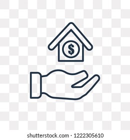 Property vector outline icon isolated on transparent background, high quality linear Property transparency concept can be used web and mobile