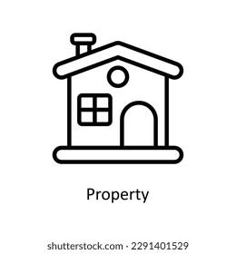 Property Vector   outline Icons. Simple stock illustration stock