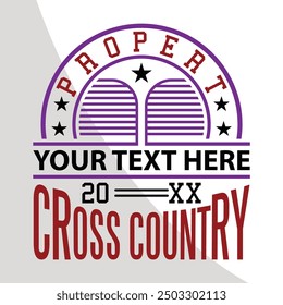 Propiedad de su texto 20xx cross country, Cross Country Archivos de corte para todo su trabajo de elaboración, diseño de equipo de cross country, ideal para camiseta