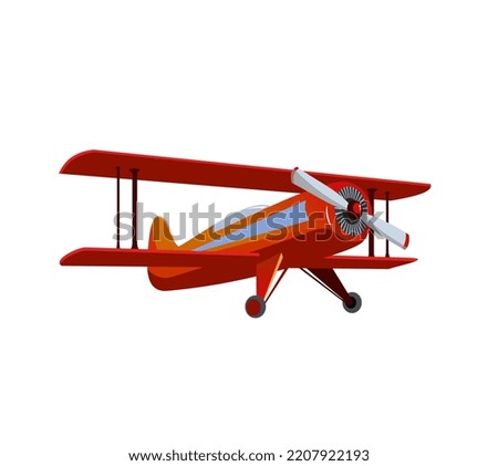 Propfan isolated. Flying plane 3d illustration. Propellers. Vector.