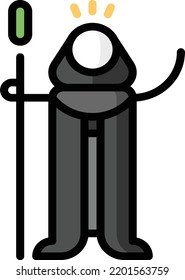 prophet isolated design element stock illustration. Vector on a white background