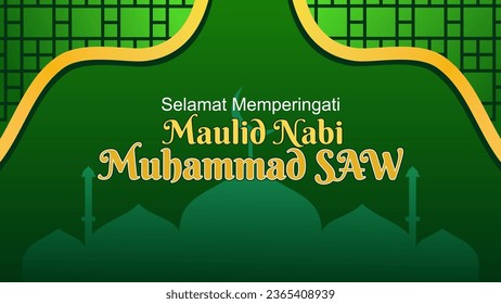 Prophet muhammad birthday banner design, selamat memperingati maulid Nabi Muhammad SAW, poster design, social media post