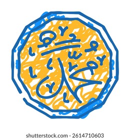prophet muhammad name doodle icon sketch vector. prophet muhammad name sign. isolated symbol illustration