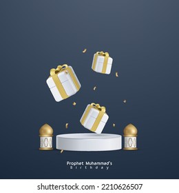 Prophet muhammad realistic design mean prophet Muhammad's birthday islamic design