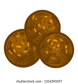 Propolis balls icon. Hand drawn illustration of propolis balls vector icon for web design