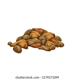 Propolis, beekeeping product vector illustration. Cartoon isolated pile of garden bee glue in antimicrobial granules, natural antibiotic with flavonoids for apitherapy, remedy of traditional medicine