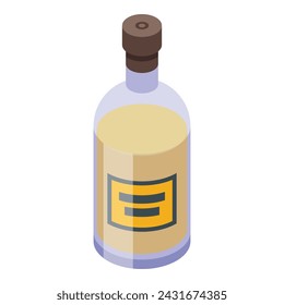 Propolis bottle icon isometric vector. Food apiary. Summer work natural