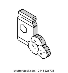 propolis container beekeeping isometric icon vector. propolis container beekeeping sign. isolated symbol illustration