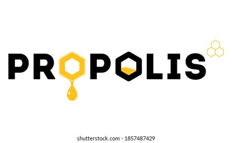 Propolis emblem isolated on the white background. Logo, vector illustration