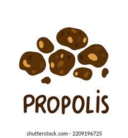 Propolis. Flat illustration. isolated on white. flat.