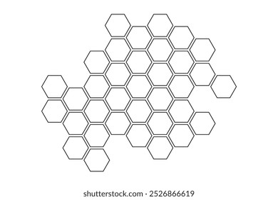 Propolis Honey comb. Honeycomb structure pattern. Honey, pollen, wax, parchment and bee products in sketch style. Stock vector illustration isolated on white background.