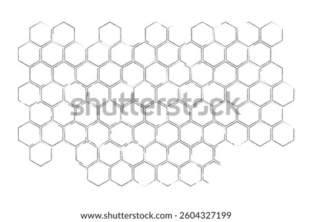 Propolis Honey comb. Honeycomb structure pattern. Honey, pollen, wax, parchment and bee products in sketch style. Stock vector illustration isolated on a white background.