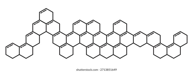 Patrón de peine de miel de propóleo. Logotipo de la estructura del panal. Miel, polen, cera, pergamino y productos apícolas. Ilustración vectorial común aislada en un fondo blanco.