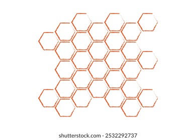 Propolis Honey comb sketch. Honeycomb structure pattern. Honey, pollen, wax, parchment and bee products in sketch style. Stock vector illustration isolated on white background.