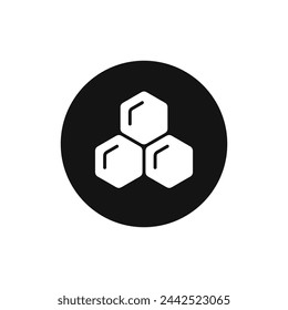 Propolis honeycomb black and white vector icon