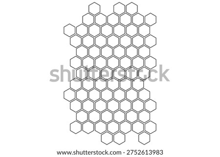 Propolis Honeycomb hexagonal pattern. Honeycomb sketch structure background. Honey, pollen, wax, parchment and bee products in sketch style. Stock vector illustration isolated on white background.