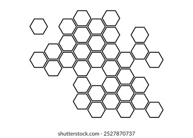 Propolis honeycomb icon. Hand drawn brush honey comb pattern. Image bee wax. Bee honey and propolis doodle vector illustration isolated on white background.