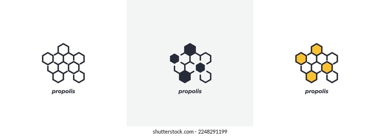 propolis icon. Line, solid and filled outline colorful version, outline and filled vector sign. Idea Symbol, logo illustration. Vector graphics