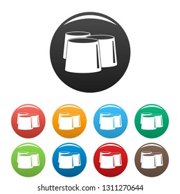 Propolis icons set 9 color vector isolated on white for any design