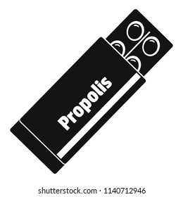 Propolis pills icon. Simple illustration of propolis pills vector icon for web design isolated on white background