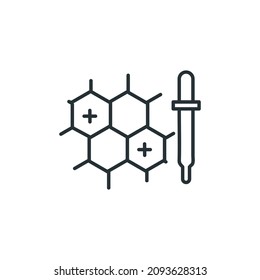 Propolis thin line icon stock illustration. Beekeeping and apiary related icon.
