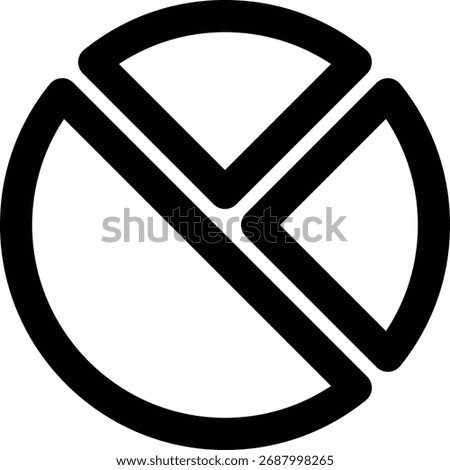 Proportion, Pie Chart, Ratio Outline Icon