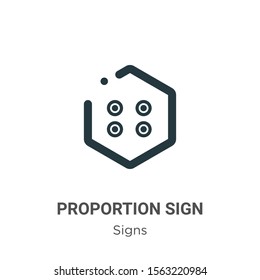 Proportion sign of four points vector icon on white background. Flat vector proportion sign of four points icon symbol sign from modern signs collection for mobile concept and web apps design.
