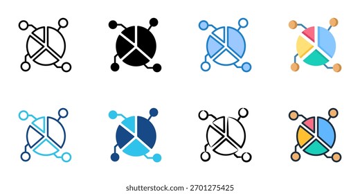 Proportional representation icon set multiple style collection 
