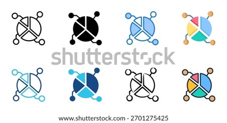 Proportional representation icon set multiple style collection 
