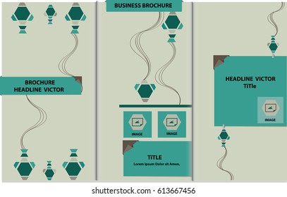 proportionally. A4 size. vector template Trifold brochure Vector Brochure Layout
