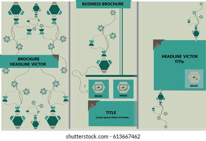 proportionally. A4 size. vector template Trifold brochure Vector Brochure Layout