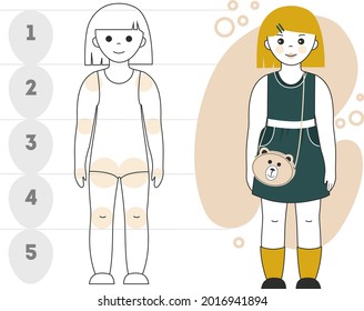proportions of a little girl