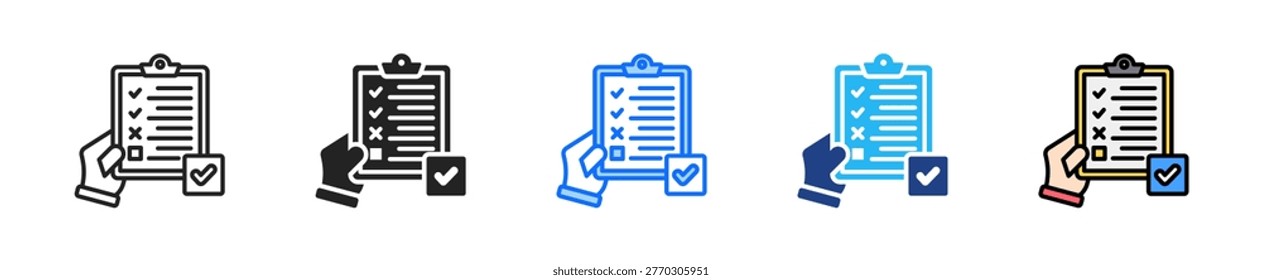 Proposal Acceptance Icon Set Multiple Style Collection