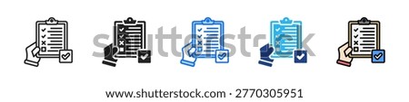 Proposal Acceptance Icon Set Multiple Style Collection